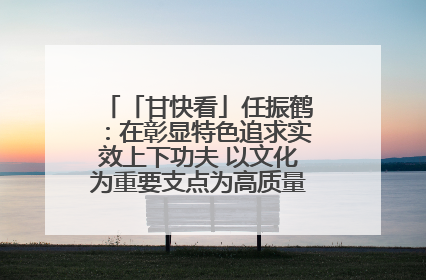 「甘快看」任振鹤：在彰显特色追求实效上下功夫 以文化为重要支点为高质量发展增添动能