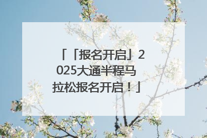 「报名开启」2025大通半程马拉松报名开启！