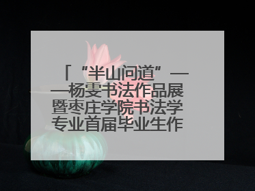 “半山问道”——杨雯书法作品展暨枣庄学院书法学专业首届毕业生作品展在山东省文化馆开幕