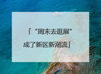 “周末去逛展”成了新区新潮流