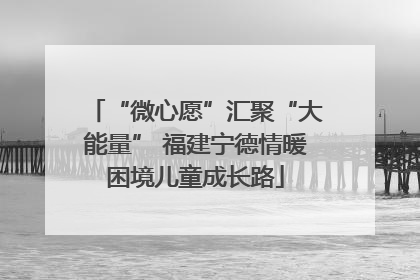 “微心愿”汇聚“大能量” 福建宁德情暖困境儿童成长路