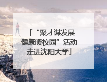 “聚才谋发展 健康暖校园”活动走进沈阳大学