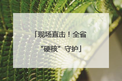 现场直击！全省“硬核”守护