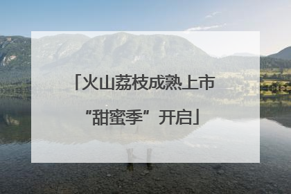 火山荔枝成熟上市 “甜蜜季”开启