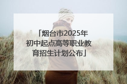 烟台市2025年初中起点高等职业教育招生计划公布