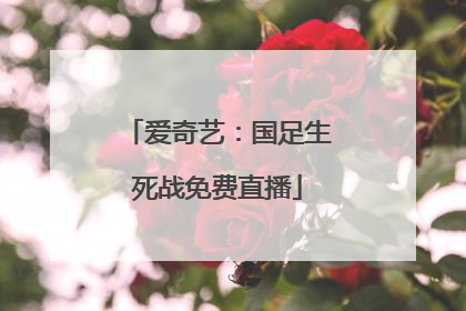 爱奇艺：国足生死战免费直播