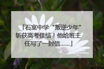 石室中学“叛逆少年”斩获高考佳绩！他给班主任写了一封信……