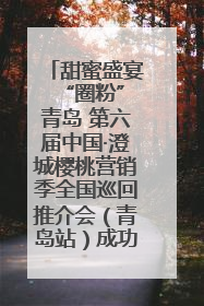 甜蜜盛宴 “圈粉”青岛 第六届中国·澄城樱桃营销季全国巡回推介会（青岛站）成功举办