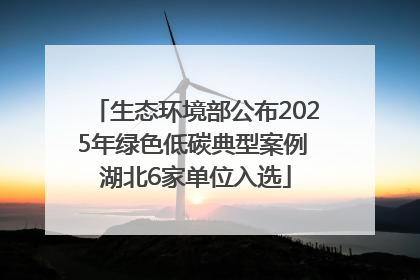 生态环境部公布2025年绿色低碳典型案例 湖北6家单位入选