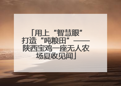 用上“智慧眼” 打造“吨粮田”——陕西宝鸡一座无人农场夏收见闻