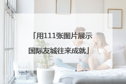 用111张图片展示国际友城往来成就