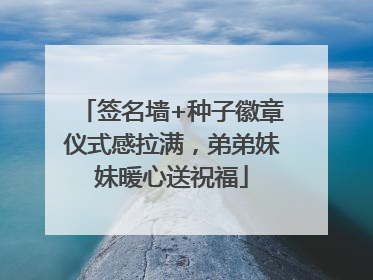 签名墙+种子徽章仪式感拉满，弟弟妹妹暖心送祝福