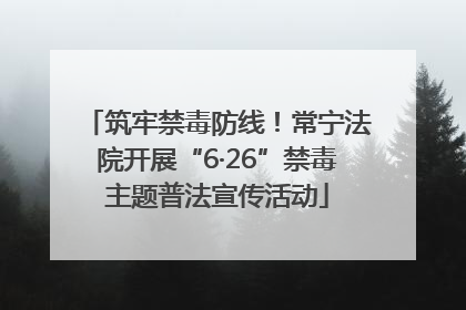 筑牢禁毒防线！常宁法院开展“6·26”禁毒主题普法宣传活动