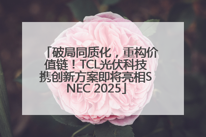 破局同质化，重构价值链！TCL光伏科技携创新方案即将亮相SNEC 2025