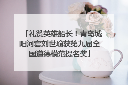 礼赞英雄船长！青岛城阳河套刘世瑜获第九届全国道德模范提名奖