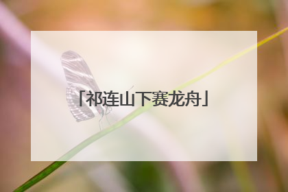 祁连山下赛龙舟