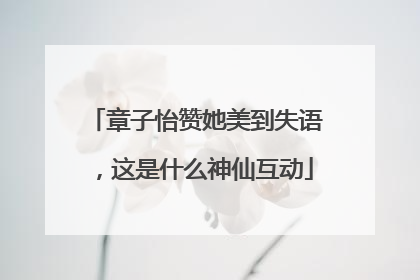 章子怡赞她美到失语，这是什么神仙互动
