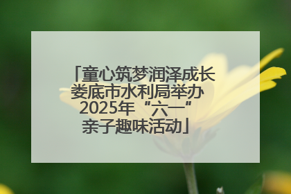 童心筑梦润泽成长 娄底市水利局举办2025年“六一”亲子趣味活动