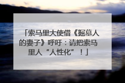 索马里大使借《掘墓人的妻子》呼吁：请把索马里人“人性化”！