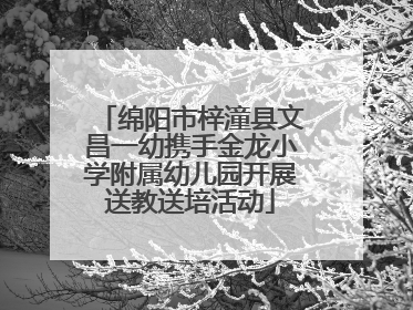 绵阳市梓潼县文昌一幼携手金龙小学附属幼儿园开展送教送培活动