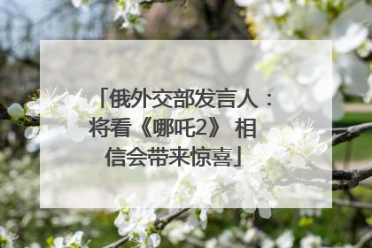 俄外交部发言人：将看《哪吒2》 相信会带来惊喜