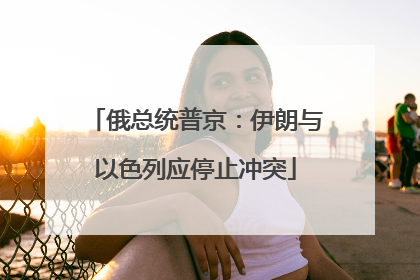 俄总统普京：伊朗与以色列应停止冲突