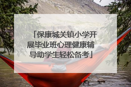 保康城关镇小学开展毕业班心理健康辅导助学生轻松备考