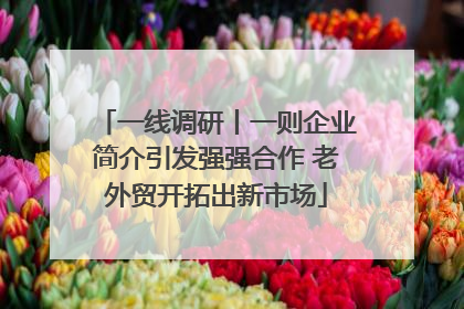 一线调研丨一则企业简介引发强强合作 老外贸开拓出新市场