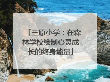 三原小学：在森林学校绘制心灵成长的终身能量