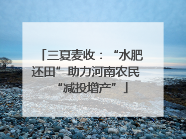 三夏麦收：“水肥还田”助力河南农民“减投增产”
