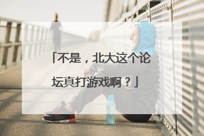 不是，北大这个论坛真打游戏啊？