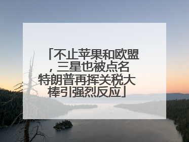 不止苹果和欧盟，三星也被点名 特朗普再挥关税大棒引强烈反应
