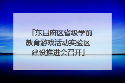 东昌府区省级学前教育游戏活动实验区建设推进会召开