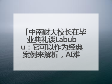 中南财大校长在毕业典礼谈Labubu：它可以作为经典案例来解析，AI难以给出答案