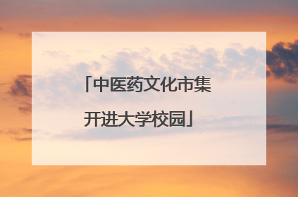 中医药文化市集开进大学校园