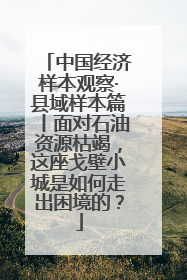 中国经济样本观察·县域样本篇丨面对石油资源枯竭，这座戈壁小城是如何走出困境的？