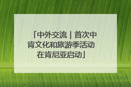 中外交流｜首次中肯文化和旅游季活动在肯尼亚启动