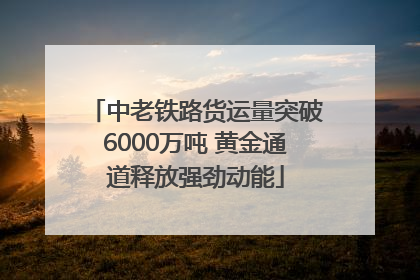 中老铁路货运量突破6000万吨 黄金通道释放强劲动能