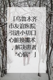 乌鲁木齐市友谊医院引进小切口心脏换瓣术，解决患者“心病”