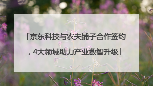 京东科技与农夫铺子合作签约，4大领域助力产业数智升级