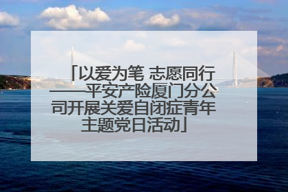 以爱为笔 志愿同行——平安产险厦门分公司开展关爱自闭症青年主题党日活动