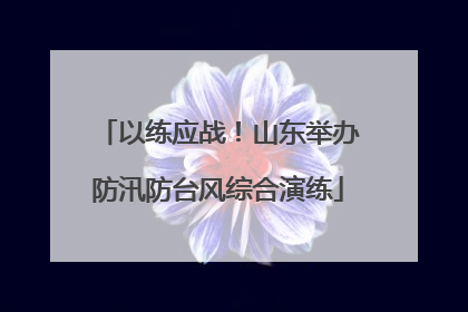 以练应战！山东举办防汛防台风综合演练
