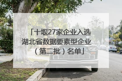 十堰27家企业入选湖北省数据要素型企业（第二批）名单