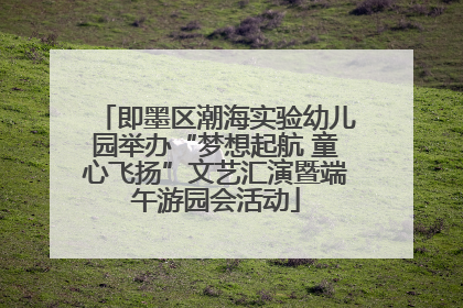 即墨区潮海实验幼儿园举办“梦想起航 童心飞扬”文艺汇演暨端午游园会活动