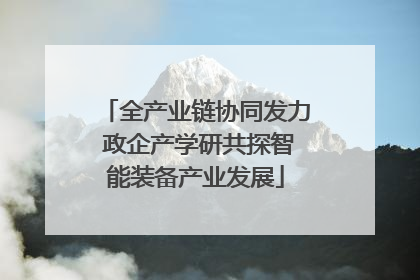 全产业链协同发力 政企产学研共探智能装备产业发展