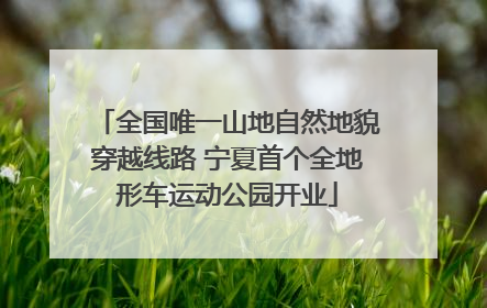 全国唯一山地自然地貌穿越线路 宁夏首个全地形车运动公园开业