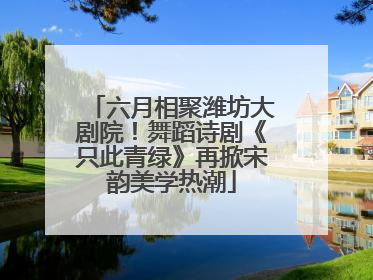 六月相聚潍坊大剧院！舞蹈诗剧《只此青绿》再掀宋韵美学热潮