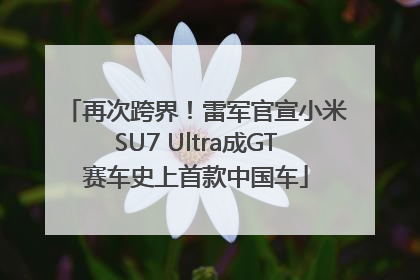 再次跨界！雷军官宣小米SU7 Ultra成GT赛车史上首款中国车