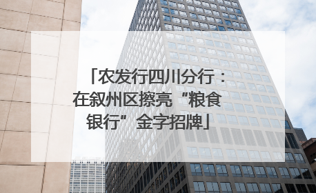 农发行四川分行：在叙州区擦亮“粮食银行”金字招牌