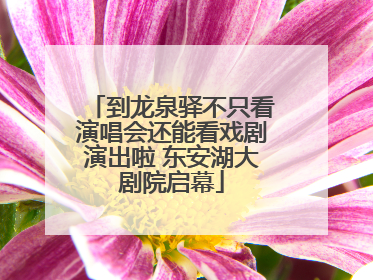 到龙泉驿不只看演唱会还能看戏剧演出啦 东安湖大剧院启幕